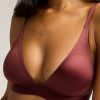 Glacé Triangle Bra in Garnet