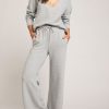 Waffle Knit Track Pant in Heather Grey